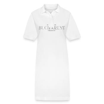 Bukarest, Rumänien Stil Design T-Shirt - Stanley/Stella Frauen Bio-Polokleid PAIGER - Weiß - Vorne