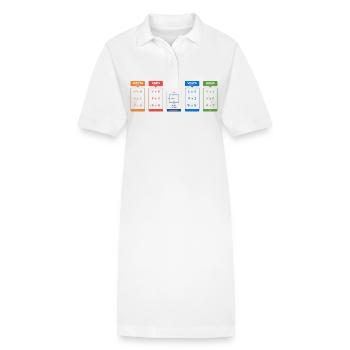Elektrische Formeln - Stanley/Stella Frauen Bio-Polokleid PAIGER - Weiß - Vorne