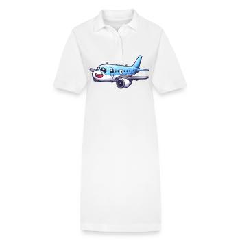 Niedliches Flugzeug - Stanley/Stella Frauen Bio-Polokleid PAIGER - Weiß - Vorne