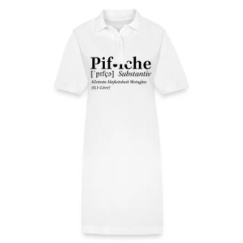 Rheinhessische Mundart "Piffche" - Stanley/Stella Frauen Bio-Polokleid PAIGER - Weiß - Vorne