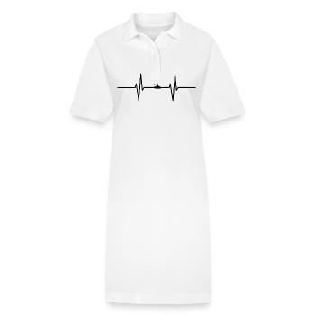 Herzschlag mit Schischa - Stanley/Stella Frauen Bio-Polokleid PAIGER - Weiß - Vorne