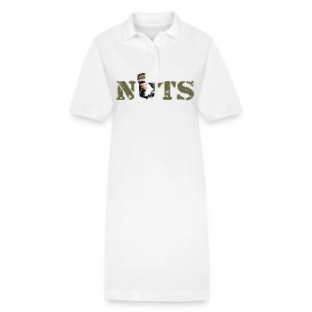 AVM Bastogne NUTS Battle Bulge Bâtards battus - Robe polo bio PAIGER Stanley/Stella Femme - blanc - Devant