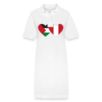 Palestine Pérou Drapeau Coeur - Robe polo bio PAIGER Stanley/Stella Femme - blanc - Devant