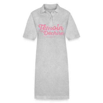 Témoin Qui Déchire - Robe polo bio PAIGER Stanley/Stella Femme - noir - Devant