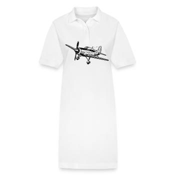 Flugzeugpilot Flugplatz Flugsport - Stanley/Stella Frauen Bio-Polokleid PAIGER - Weiß - Vorne