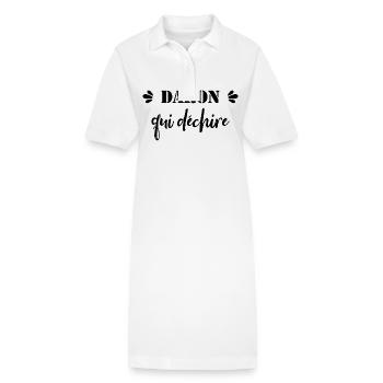 Daron Qui Déchire - Robe polo bio PAIGER Stanley/Stella Femme - blanc - Devant