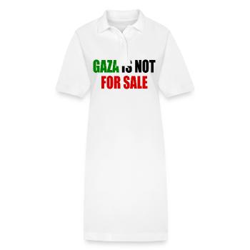 gaza is not for sale - Stanley/Stella PAIGER Organic Women’s Polo Dress - white - Front