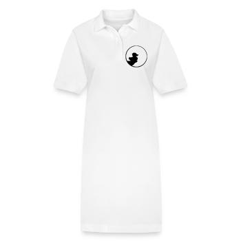 nuit lune soir falaise rond cercle silhouette quie - Robe polo bio PAIGER Stanley/Stella Femme - blanc - Devant