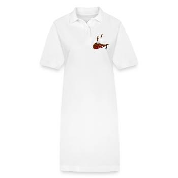 schinken speise essen koch - Stanley/Stella Frauen Bio-Polokleid PAIGER - Weiß - Vorne