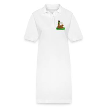 lama - Robe polo bio PAIGER Stanley/Stella Femme - blanc - Devant