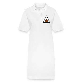 Attention merde, attention merde - Robe polo bio PAIGER Stanley/Stella Femme - blanc - Devant