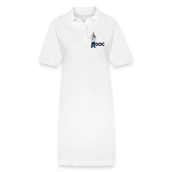 Super-héros médecin médecin assistant médecin médecin d'urgence - Robe polo bio PAIGER Stanley/Stella Femme - blanc - Devant