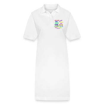 Urlaub Ferien Strand Auszeit Entspannen Palmen - Stanley/Stella Frauen Bio-Polokleid PAIGER - Weiß - Vorne