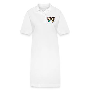 Kumpel Beste Freunde - Stanley/Stella Frauen Bio-Polokleid PAIGER - Weiß - Vorne