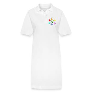Peindre les mains des enfants - Robe polo bio PAIGER Stanley/Stella Femme - blanc - Devant