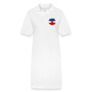 Blob de drapeaux vintage Yougoslavie - Robe polo bio PAIGER Stanley/Stella Femme - blanc - Devant