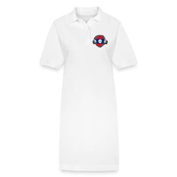 Laos Flaggen Design - Stanley/Stella Frauen Bio-Polokleid PAIGER - Weiß - Vorne