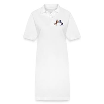 Chevaux islandais Cheval Amour Cheval Fan Chevaux - Robe polo bio PAIGER Stanley/Stella Femme - blanc - Devant