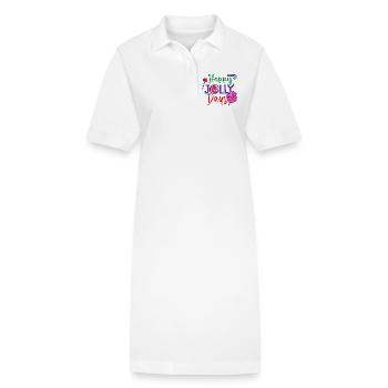 Sweets Statement Bonbons Snacking Délicieux - Robe polo bio PAIGER Stanley/Stella Femme - blanc - Devant
