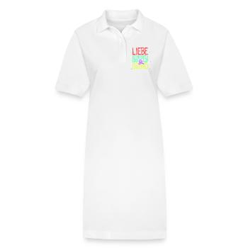 Naschen Lecker Naschkatzen Süßigkeiten Statement - Stanley/Stella Frauen Bio-Polokleid PAIGER - Weiß - Vorne