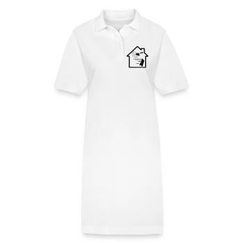 Mason stucco tool logo house building 2 - Stanley/Stella PAIGER Organic Women’s Polo Dress - white - Front