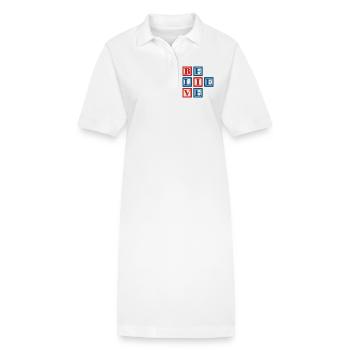 Croire 2 - Robe polo bio PAIGER Stanley/Stella Femme - blanc - Devant