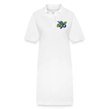 Horoskop Aberglaube Sternbild Steinbock Spruch - Stanley/Stella Frauen Bio-Polokleid PAIGER - Weiß - Vorne