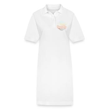 illustration d’aventure ronde - Robe polo bio PAIGER Stanley/Stella Femme - blanc - Devant