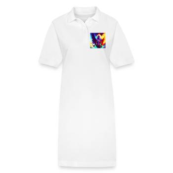 Fille musulmane avec des ailes d’ange Art - Robe polo bio PAIGER Stanley/Stella Femme - blanc - Devant
