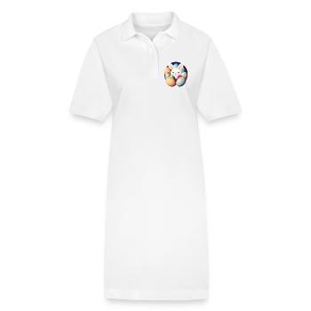 Osterhase mit Ostereiern - Stanley/Stella Frauen Bio-Polokleid PAIGER - Weiß - Vorne