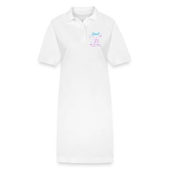 Braut JGA Line Art lustiger Spruch - Stanley/Stella Frauen Bio-Polokleid PAIGER - Weiß - Vorne