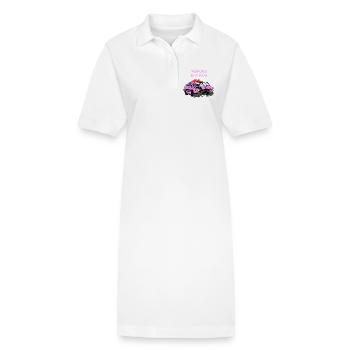 Monitrice auto-école - Robe polo bio PAIGER Stanley/Stella Femme - blanc - Devant