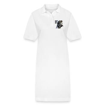 Cogito 02 – Cyborg-Denker Cogito Ergo Sum - Stanley/Stella Frauen Bio-Polokleid PAIGER - Weiß - Vorne