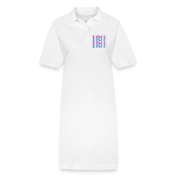 Conception de motif de texte disco vibrant - Robe polo bio PAIGER Stanley/Stella Femme - blanc - Devant