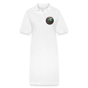 Le caméléon et les insectes - Robe polo bio PAIGER Stanley/Stella Femme - blanc - Devant