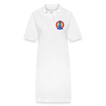 NAVETTE SPATIALE BLEUE RETRO VINTAGE - Robe polo bio PAIGER Stanley/Stella Femme - blanc - Devant