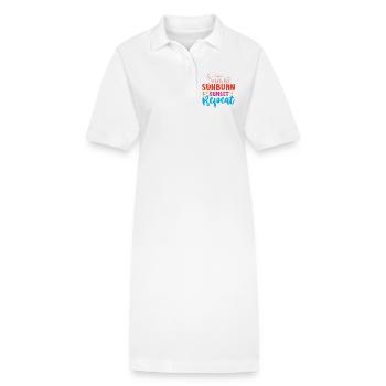 Lever du soleil, coup de soleil, coucher du soleil Répéter - Robe polo bio PAIGER Stanley/Stella Femme - blanc - Devant
