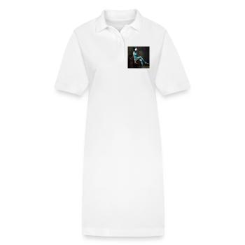 Portrait Frau 05 Tattoo - Stanley/Stella Frauen Bio-Polokleid PAIGER - Weiß - Vorne