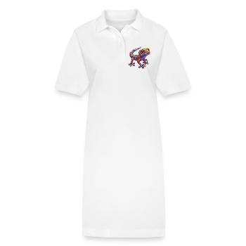 Gecko - Stanley/Stella Frauen Bio-Polokleid PAIGER - Weiß - Vorne