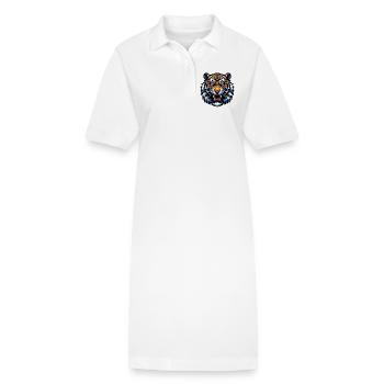 Tigre - Robe polo bio PAIGER Stanley/Stella Femme - blanc - Devant