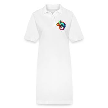 Caméléon - Robe polo bio PAIGER Stanley/Stella Femme - blanc - Devant