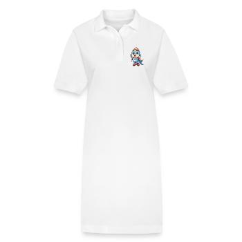 Hareng Mignon Personnage De Dessin Animé Kawaii Clipart - Robe polo bio PAIGER Stanley/Stella Femme - blanc - Devant