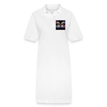 Yeux 2 - Robe polo bio PAIGER Stanley/Stella Femme - blanc - Devant