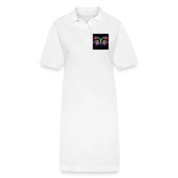 Yeux 1 - Robe polo bio PAIGER Stanley/Stella Femme - blanc - Devant