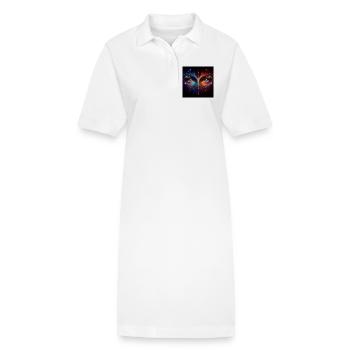 Yeux 4 - Robe polo bio PAIGER Stanley/Stella Femme - blanc - Devant