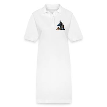 Anubis | Gardien des tombes Égypte - Robe polo bio PAIGER Stanley/Stella Femme - blanc - Devant