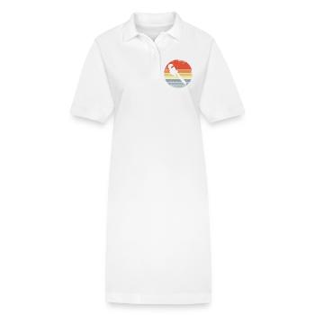 Clé à pipe look vintage - Robe polo bio PAIGER Stanley/Stella Femme - blanc - Devant
