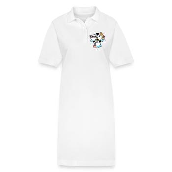 Sweet ghosts on the beach - Stanley/Stella PAIGER Organic Women’s Polo Dress - white - Front