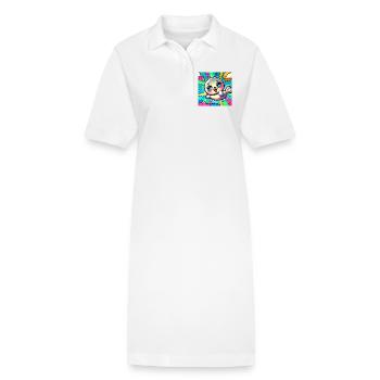 Bunte robbe - Stanley/Stella Frauen Bio-Polokleid PAIGER - Weiß - Vorne