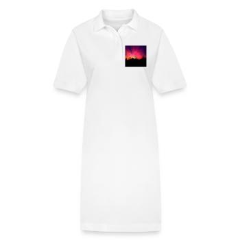 Sunset Violet Sunset Affiche - Robe polo bio PAIGER Stanley/Stella Femme - blanc - Devant